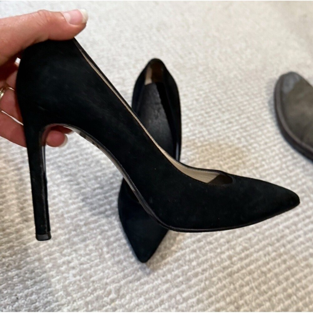 Giovanni Fabiani Women’s 38 7 Black Patent Leather Pointed Toe High Heels Shoes